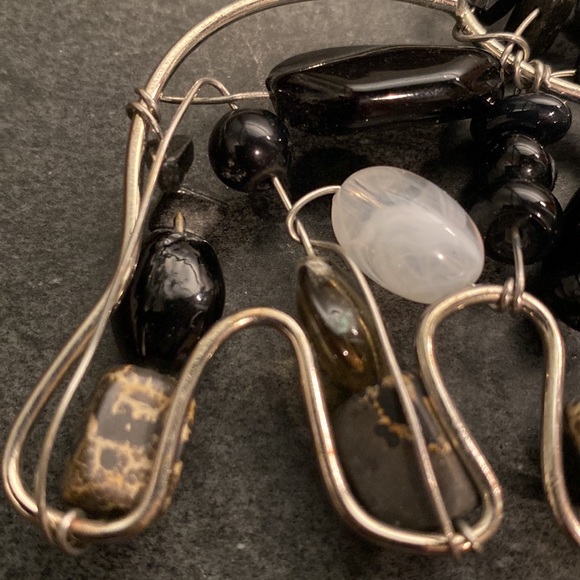 Fabulous Stone, Bead and Metal Art Piece Elephant Pendant - Picture 5 of 10